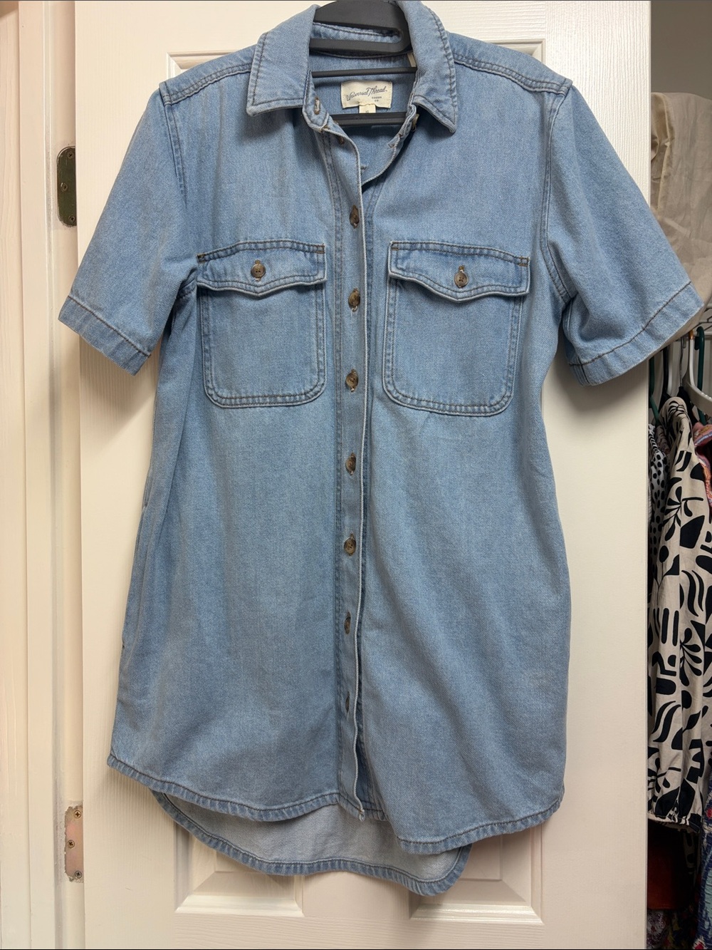 Universal thread Light Wash Denim Shirt Dress